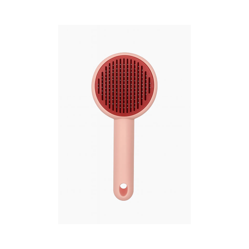 DT16 Pente para Gatos e Cães Rosa - Remove pelos soltos eficientemente, design ergonômico e material durável para pets de pelos longos e curtos.