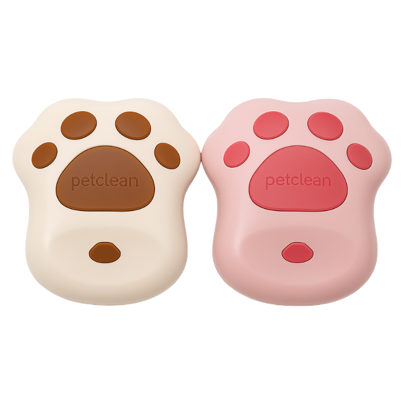 Pente spray para gatos e cães com design de patinha - Massageador antipelos com rotação 360° e hidratação simultânea - Alivia estresse e previne nós - DT06