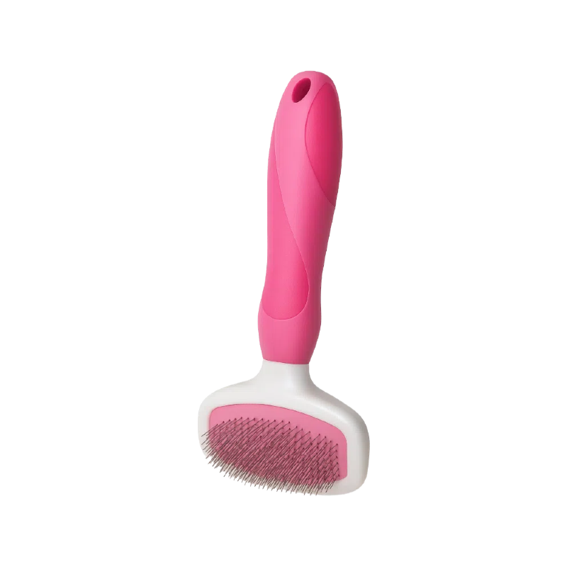 Pente para pets rosa anti-embaraço remove pelos mortos e desfaz nós para cães e gatos - design ergonômico premium