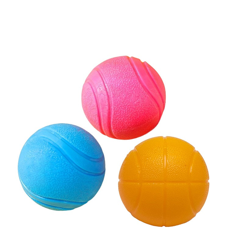 Bola de Treino Ultra-Resistente para Cães - Brinquedo para Pets Resistente a Mastigação 6.5cm (Azul+Rosa+Laranja) - Ideal para cães que mordem forte e promove desenvolvimento cognitivo