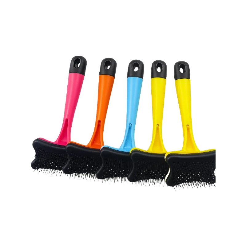 Pente para Gatos e Cães DT09 remove pelos mortos com cerdas premium, design antiderrapante e material hipoalergênico para pets pequenos e médios.