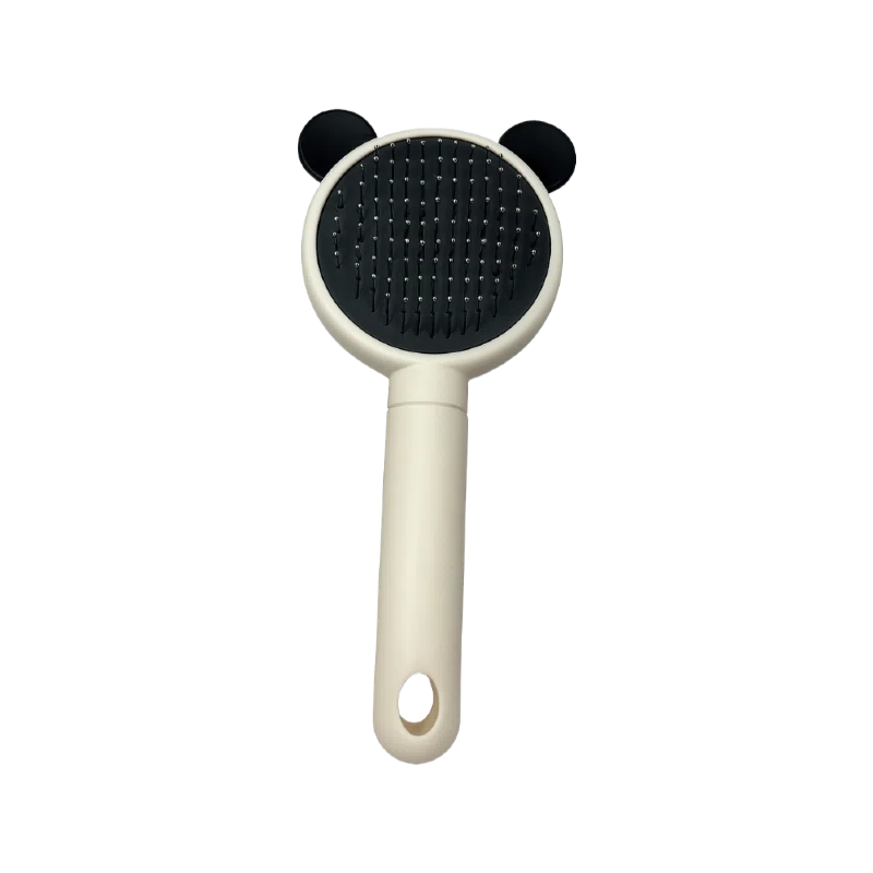Pente para gatos Mickey Preto remove pelos soltos, design ergonômico e cerdas macias para pelagem longa - DT13 Escova para Cães e Gatos